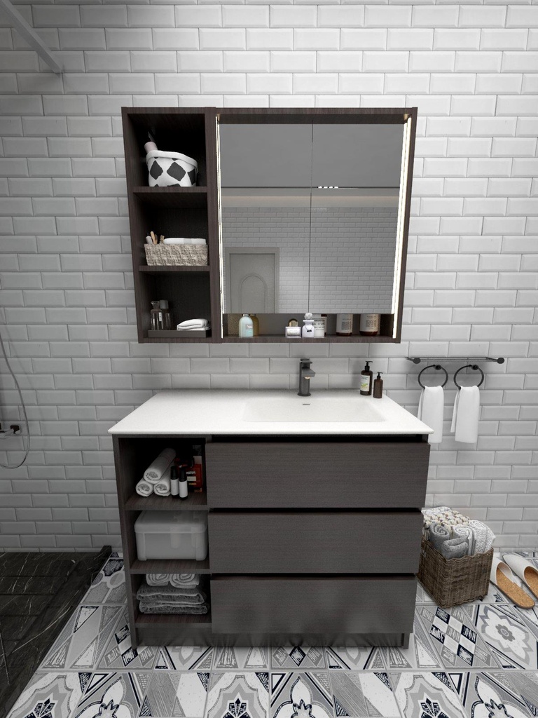 Colección Ballota - Mueble Luzia - Color Antracita Metálica Fina